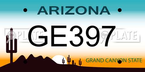 GE397 Arizona License Plate