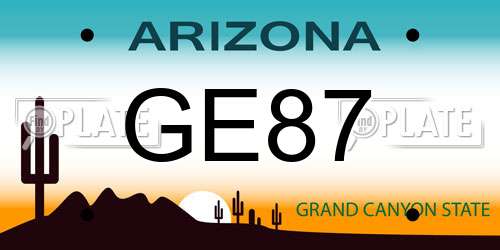GE87 Arizona License Plate