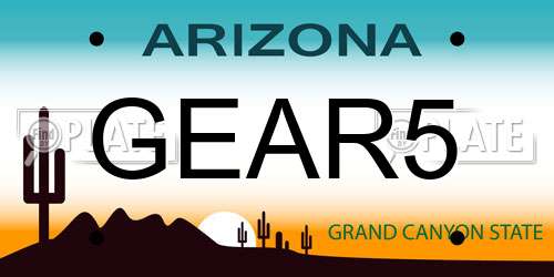 GEAR5 Arizona License Plate
