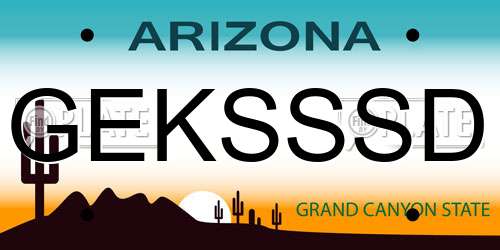GEKSSSD Arizona License Plate