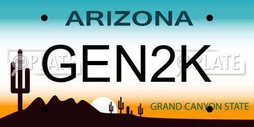 GEN2K Arizona License Plate