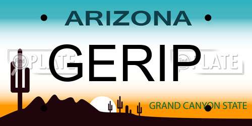 GERIP Arizona License Plate