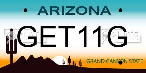GET11G Arizona License Plate