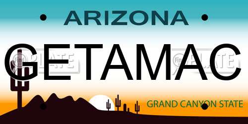 GETAMAC Arizona License Plate