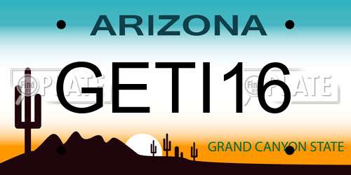 GETI16 Arizona License Plate