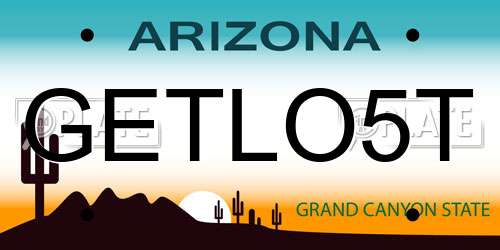 GETLO5T Arizona License Plate