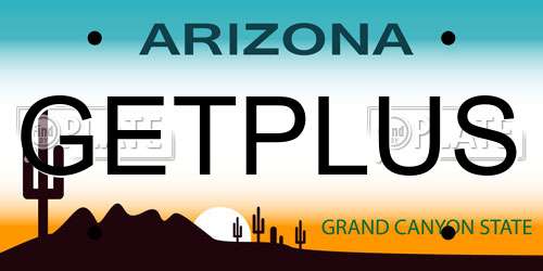 GETPLUS Arizona License Plate