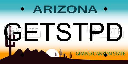 GETSTPD Arizona License Plate