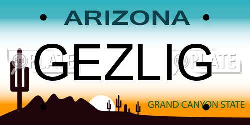 GEZLIG Arizona License Plate