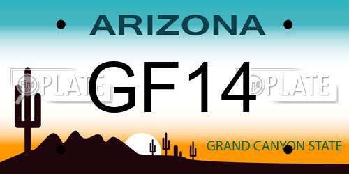 GF14 Arizona License Plate