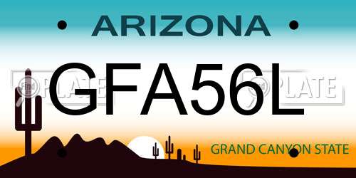GFA56L Arizona License Plate