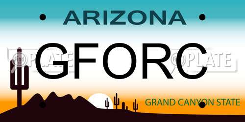 GFORC Arizona License Plate