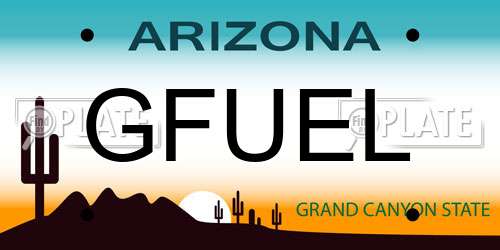 GFUEL Arizona License Plate