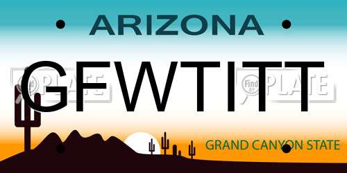GFWTITT Arizona License Plate