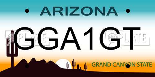 GGA1GT Arizona License Plate