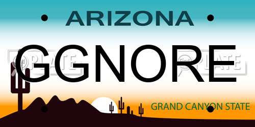 GGNORE Arizona License Plate