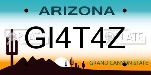 GI4T4Z Arizona License Plate