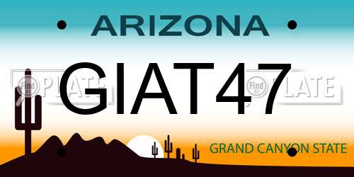GIAT47 Arizona License Plate