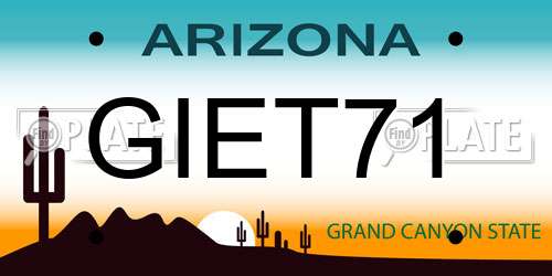 GIET71 Arizona License Plate