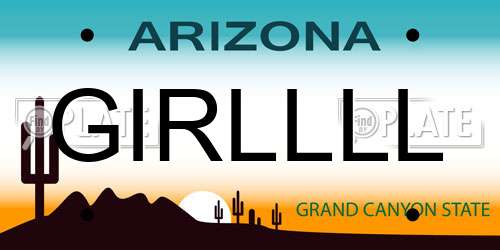 GIRLLLL Arizona License Plate