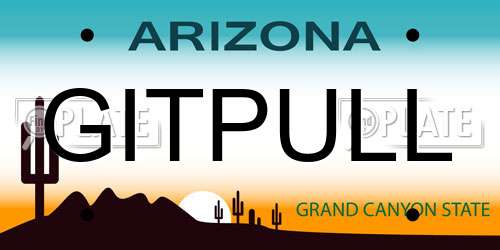 GITPULL Arizona License Plate