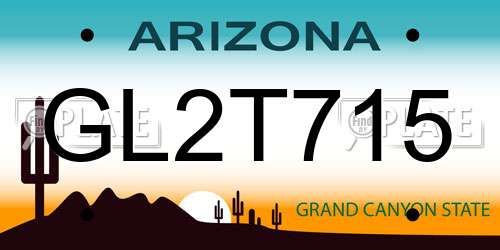 GL2T715 Arizona License Plate