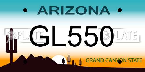 GL550 Arizona License Plate