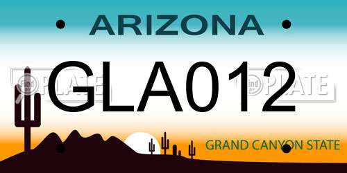 GLA012 Arizona License Plate