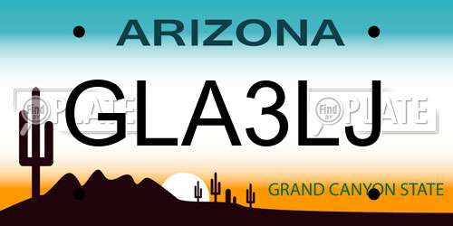 GLA3LJ Arizona License Plate