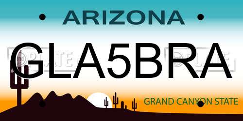 GLA5BRA Arizona License Plate