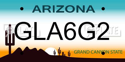 GLA6G2 Arizona License Plate