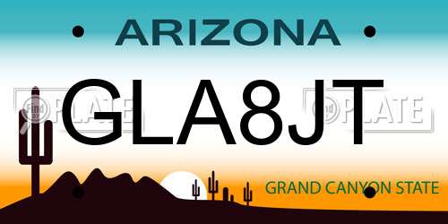 GLA8JT Arizona License Plate