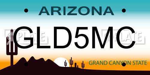 GLD5MC Arizona License Plate