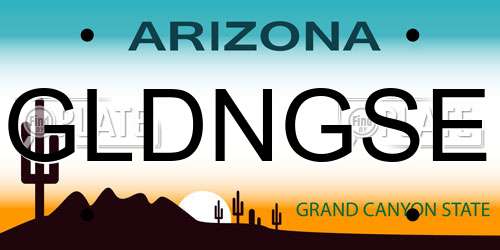 GLDNGSE Arizona License Plate