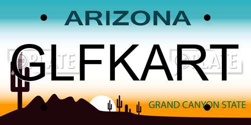 GLFKART Arizona License Plate