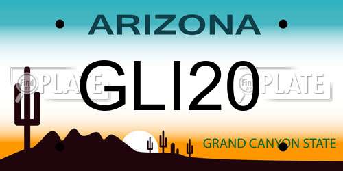 GLI20 Arizona License Plate