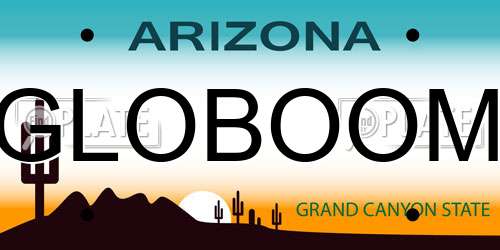 GLOBOOM Arizona License Plate