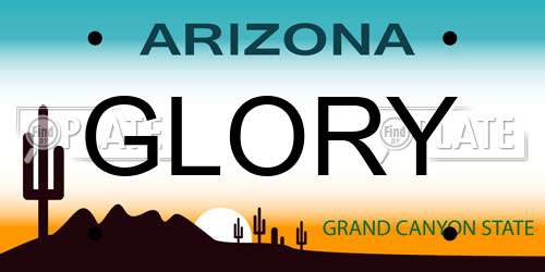 GLORY Arizona License Plate