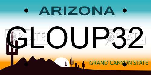 GLOUP32 Arizona License Plate