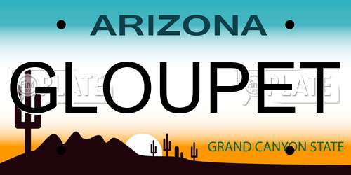 GLOUPET Arizona License Plate