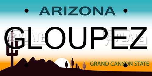 GLOUPEZ Arizona License Plate