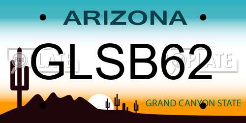 GLSB62 Arizona License Plate