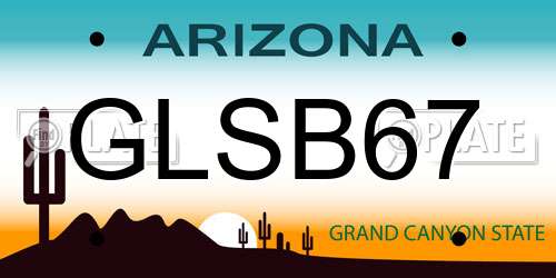 GLSB67 Arizona License Plate