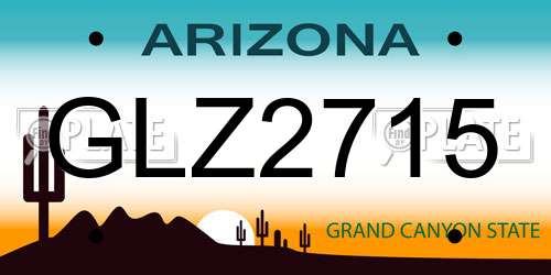 GLZ2715 Arizona License Plate