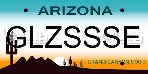 GLZSSSE Arizona License Plate