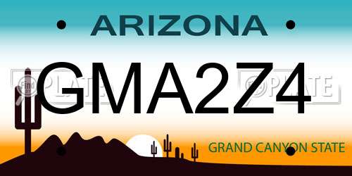 GMA2Z4 Arizona License Plate