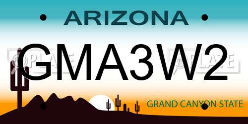 GMA3W2 Arizona License Plate