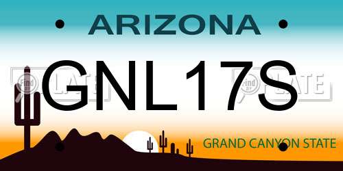 GNL17S Arizona License Plate