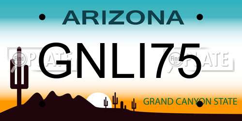 GNLI75 Arizona License Plate