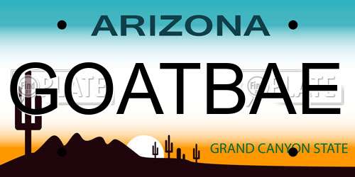 GOATBAE Arizona License Plate